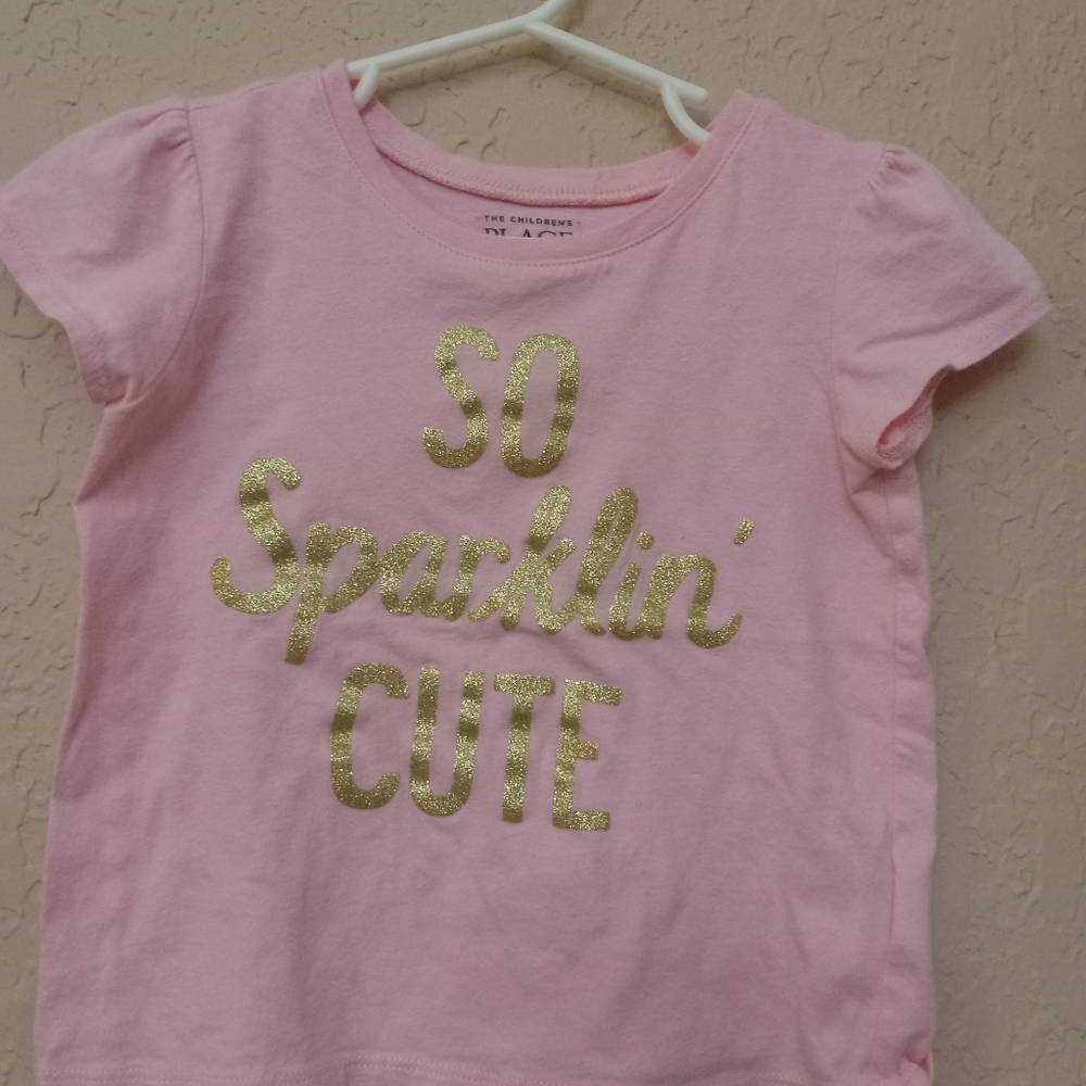 The Children's Place pink So Sparklin' Cute Tee 3t